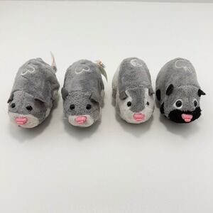 Vintage Zhu Zhu Pets Robotic Hamster Lot 4 Grey White Cepia 2008 Parts Repair